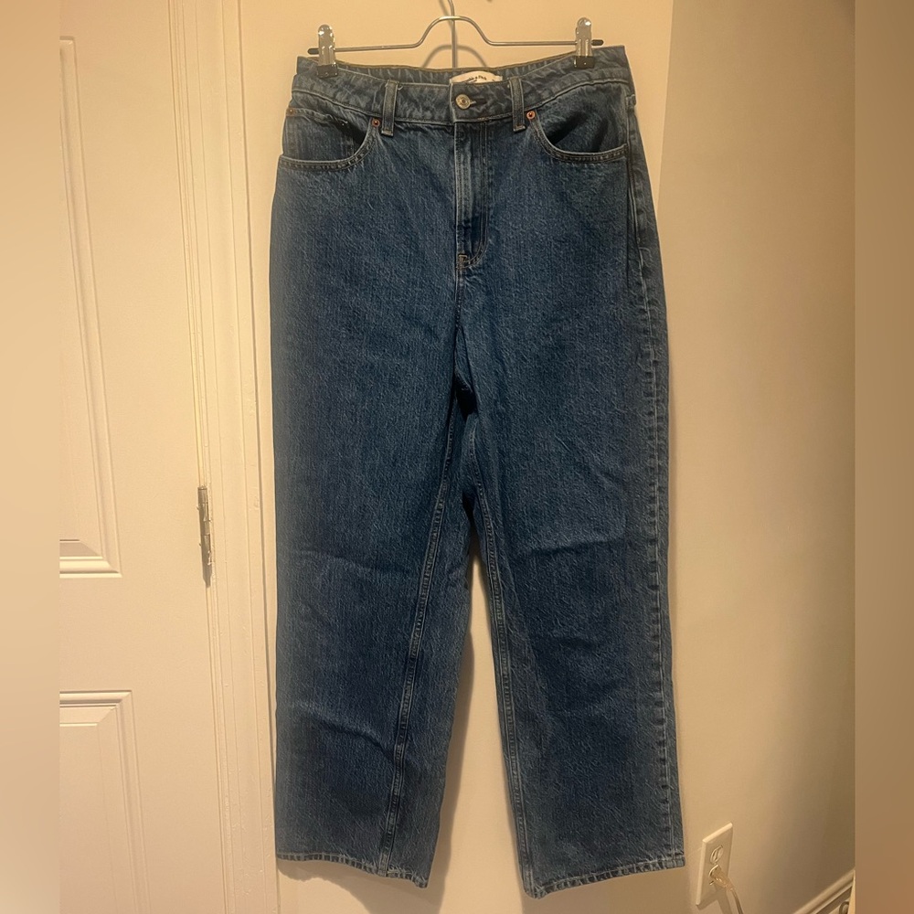 Abercrombie & Fitch Dark Blue Straight Leg Jeans